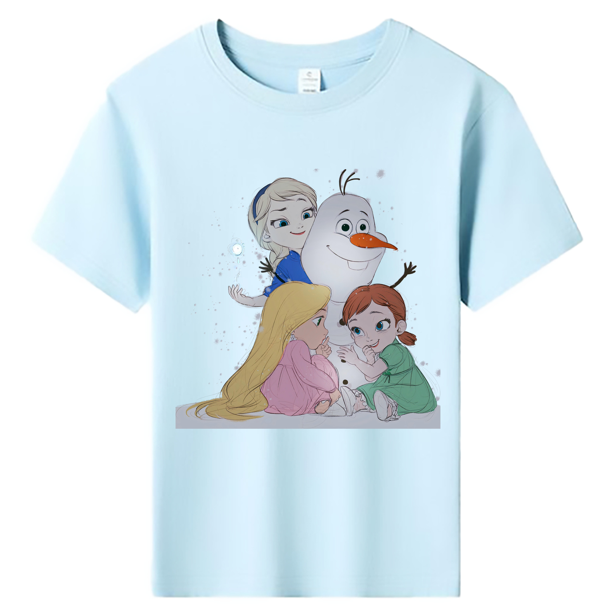 （画像用） アナと雪の女王 アンナ エルサ Frozen Anna Elsa 綿100％キッズTシャツ（フロントプリント）